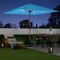 Best Choice Products 9ft Deep Square Solar LED Lighted Patio Umbrella w/ Faux Wood Texture, UV-Resistant
